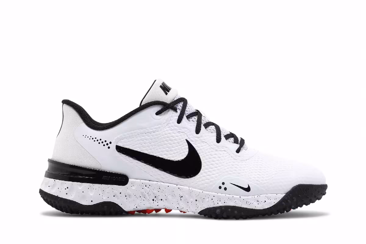 Nike Alpha Huarache Elite 3 Turf White Black, view 2