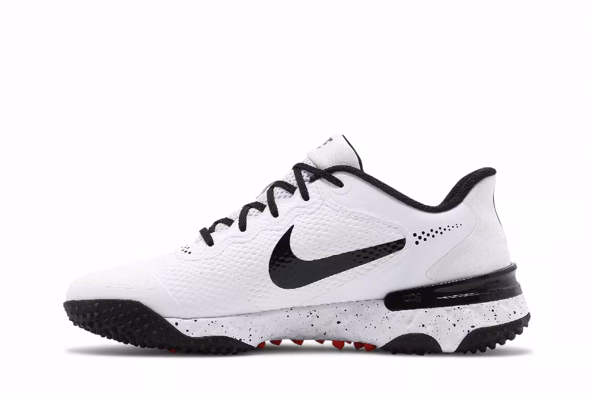 Nike Alpha Huarache Elite 3 Turf White Black, view 4
