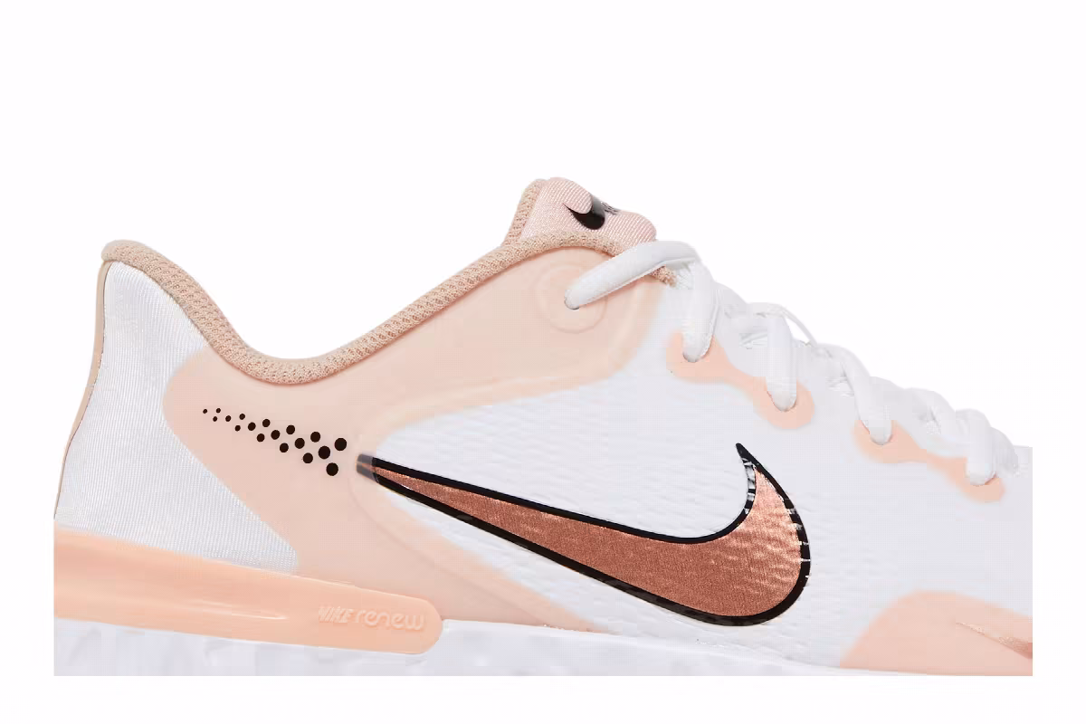 Nike Women's Alpha Huarache Elite 3 Turf White Arctic Orange, view 3