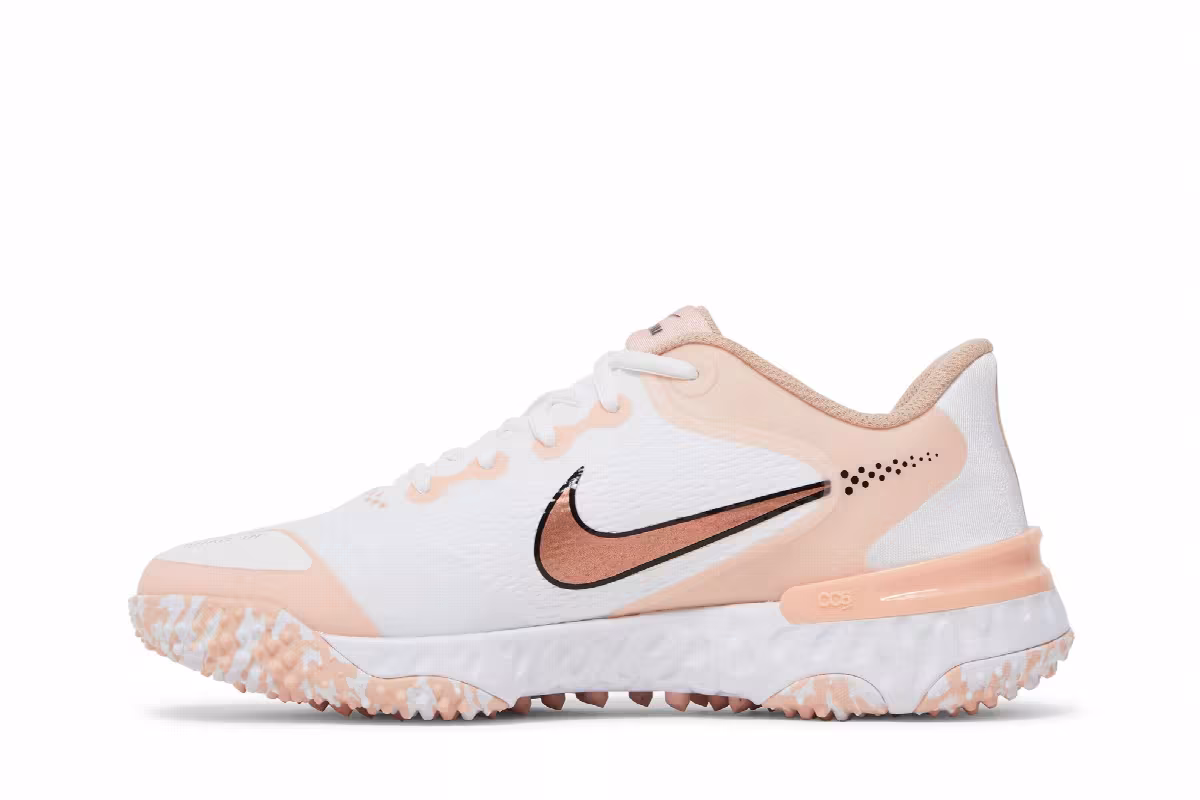 Nike Women's Alpha Huarache Elite 3 Turf White Arctic Orange, view 4