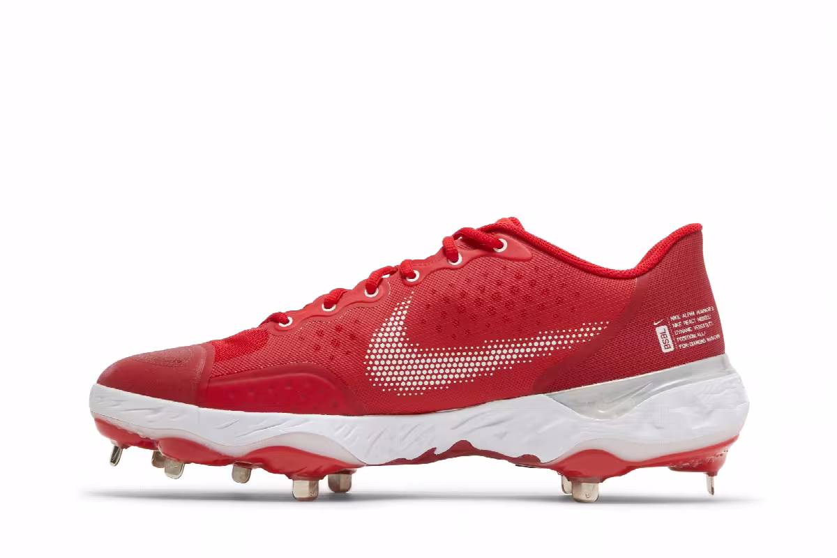Nike Alpha Huarache Elite 3 Low University Red, view 4