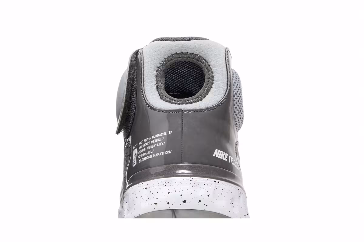 Nike Alpha Huarache Elite 3 Mid Light Smoke Grey, view 8