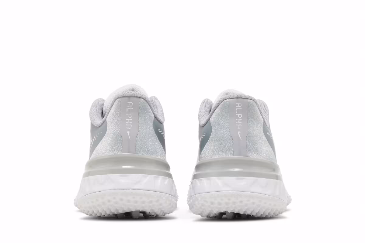 Nike Women's Alpha Huarache Elite 3 Turf White Metallic Silver, view 7
