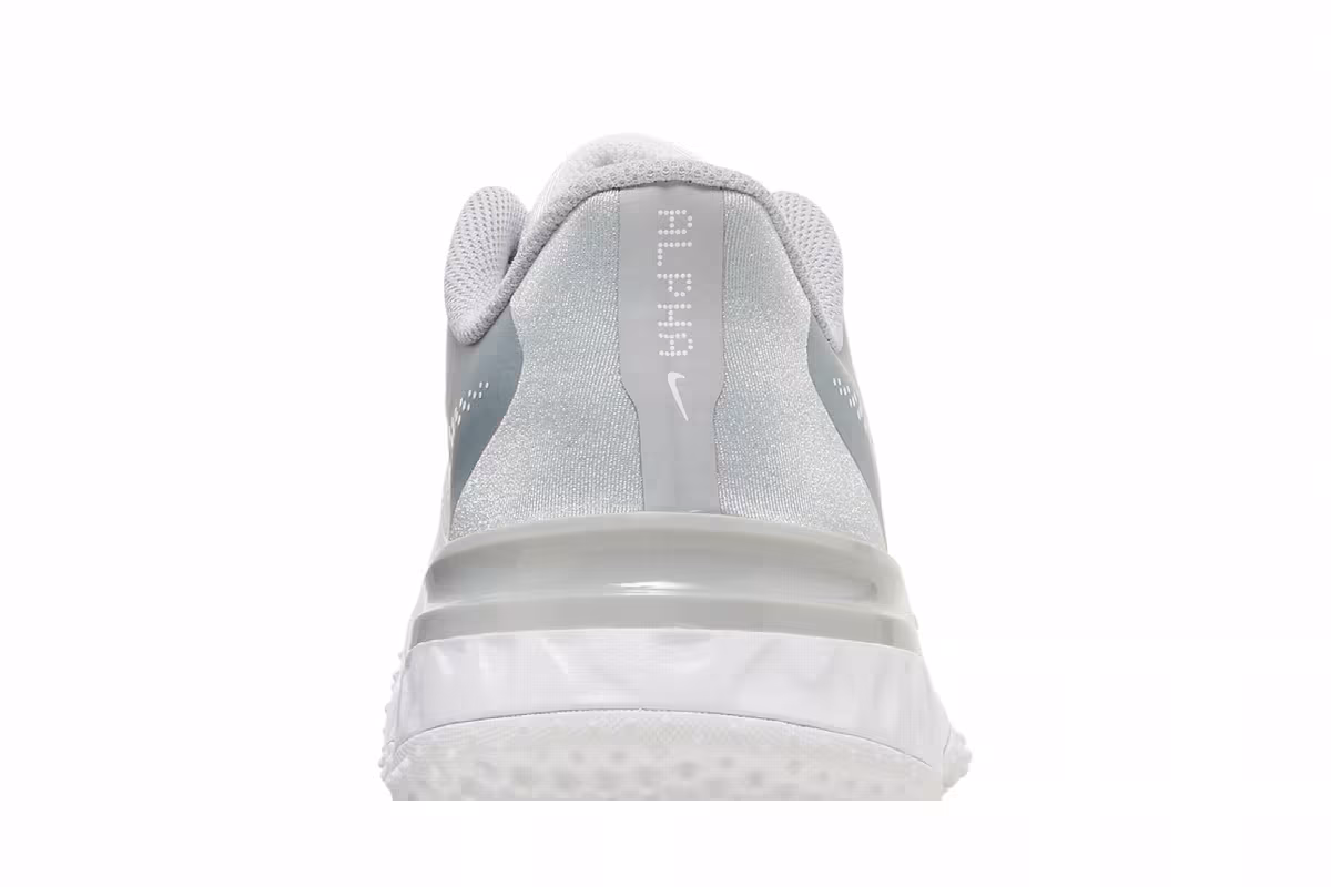 Nike Women's Alpha Huarache Elite 3 Turf White Metallic Silver, view 8