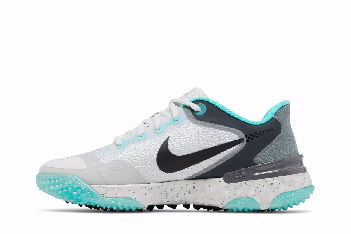 Nike Women's Alpha Huarache Elite 3 Turf Photon Dust Dynamic Turquoise, view 4