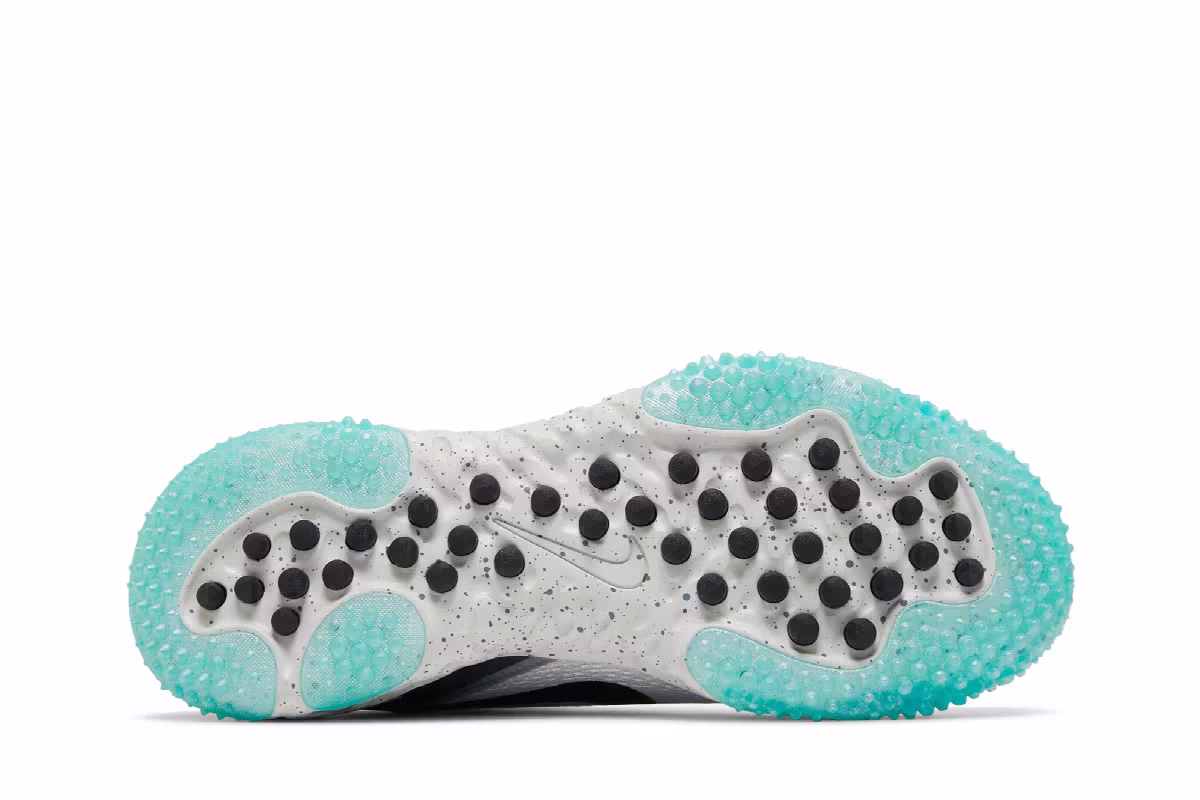 Nike Women's Alpha Huarache Elite 3 Turf Photon Dust Dynamic Turquoise, view 5