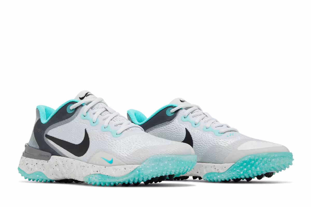 Nike Women's Alpha Huarache Elite 3 Turf Photon Dust Dynamic Turquoise, view 9