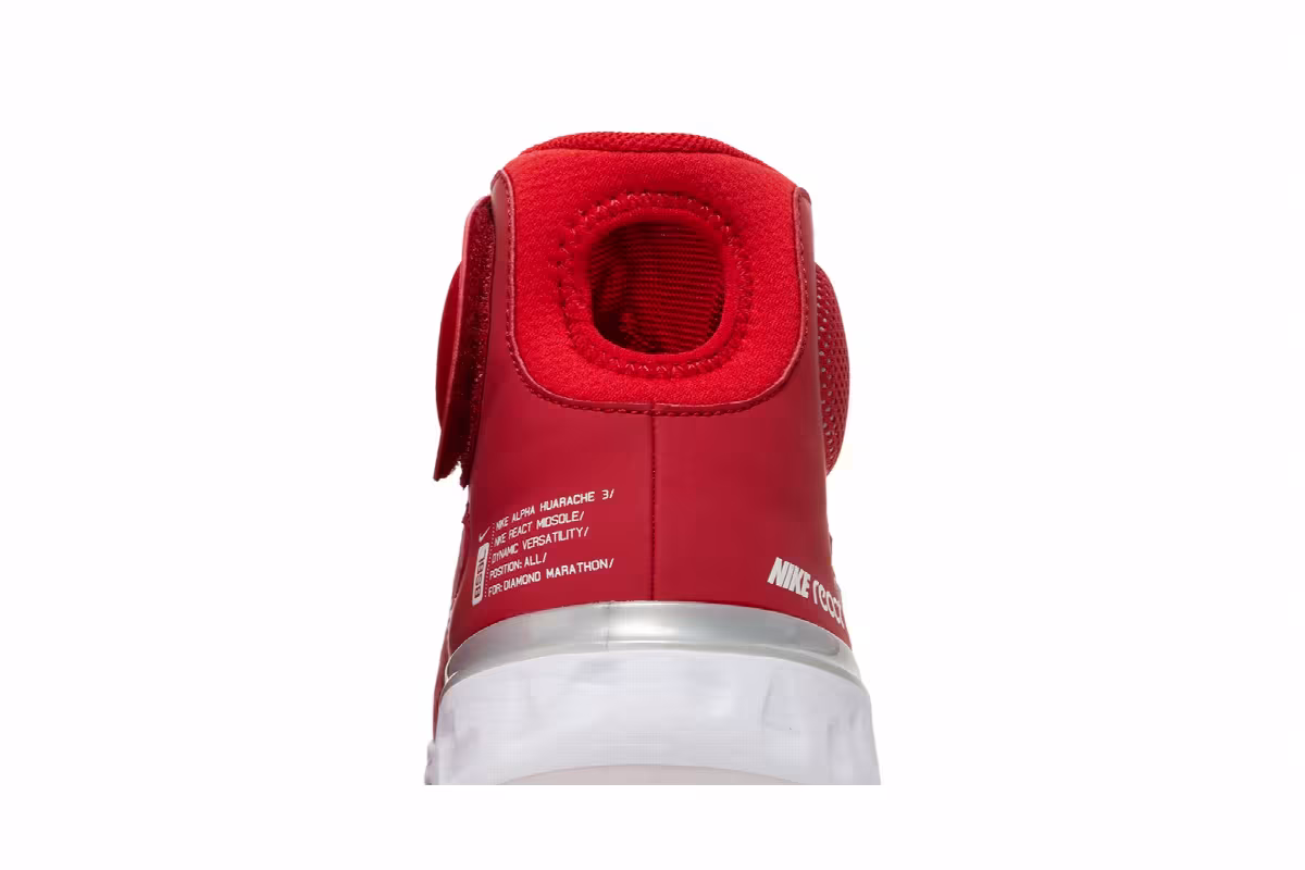 Nike Alpha Huarache Elite 3 Mid University Red, view 8