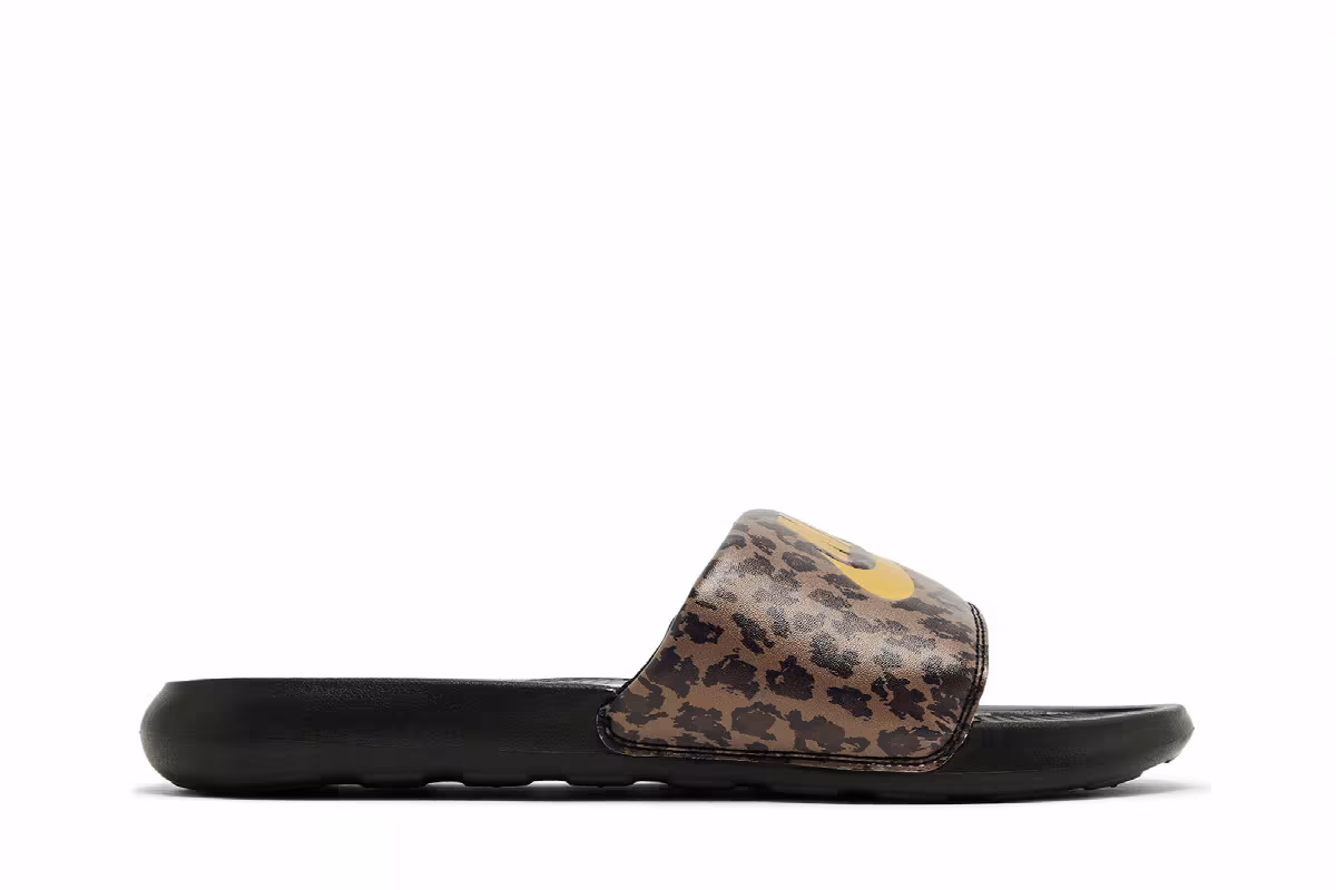 Nike Women's Victori One Printed Slide Leopard - Archaeo Brown, view 2