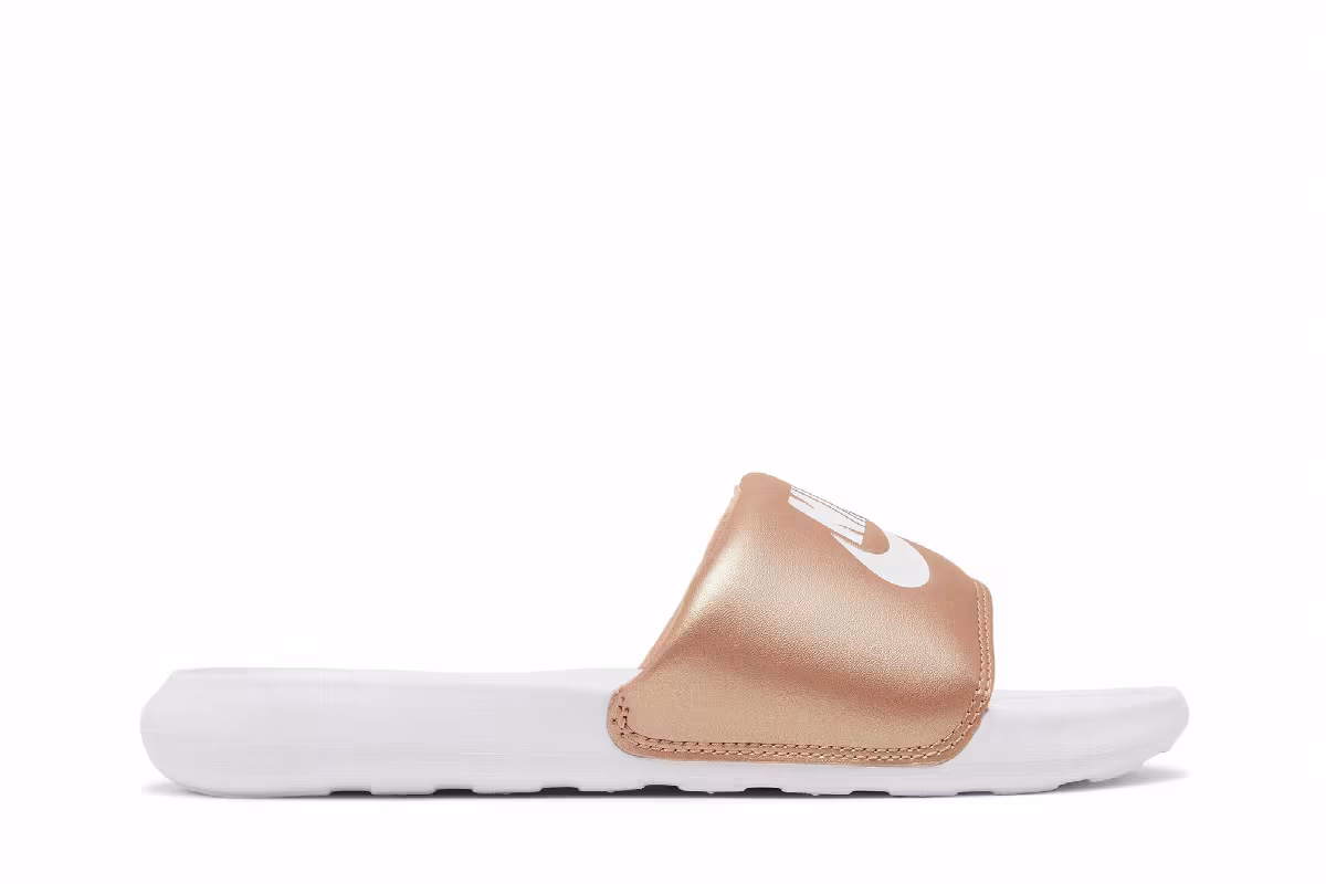 Nike Women's Victori One Slide Metallic Red Bronze, view 2