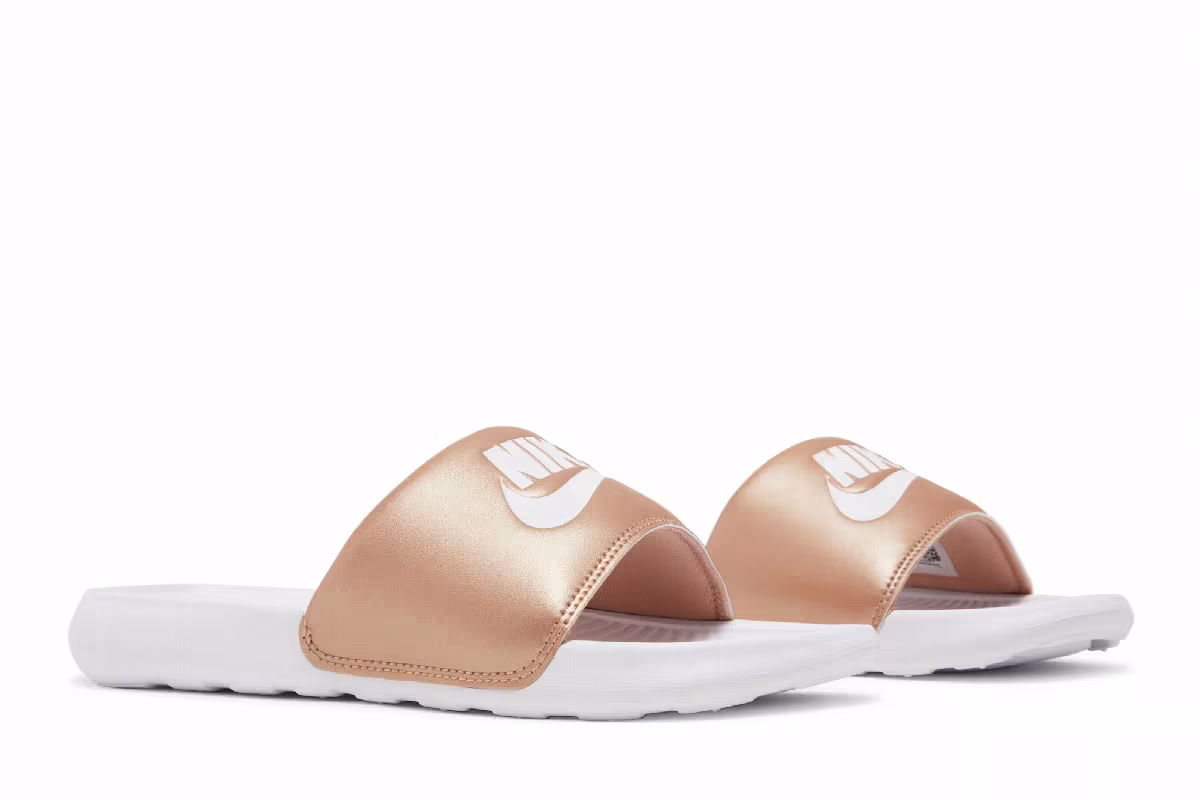 Nike Women's Victori One Slide Metallic Red Bronze, view 9