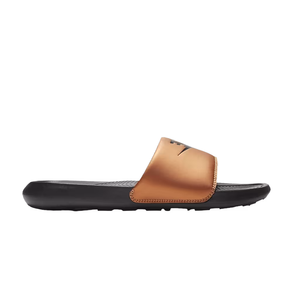 Nike Women's Victori One Slide Black Metallic Copper