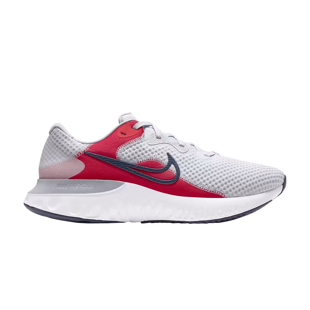 Nike Renew Run 2 Pure Platinum Chile Red