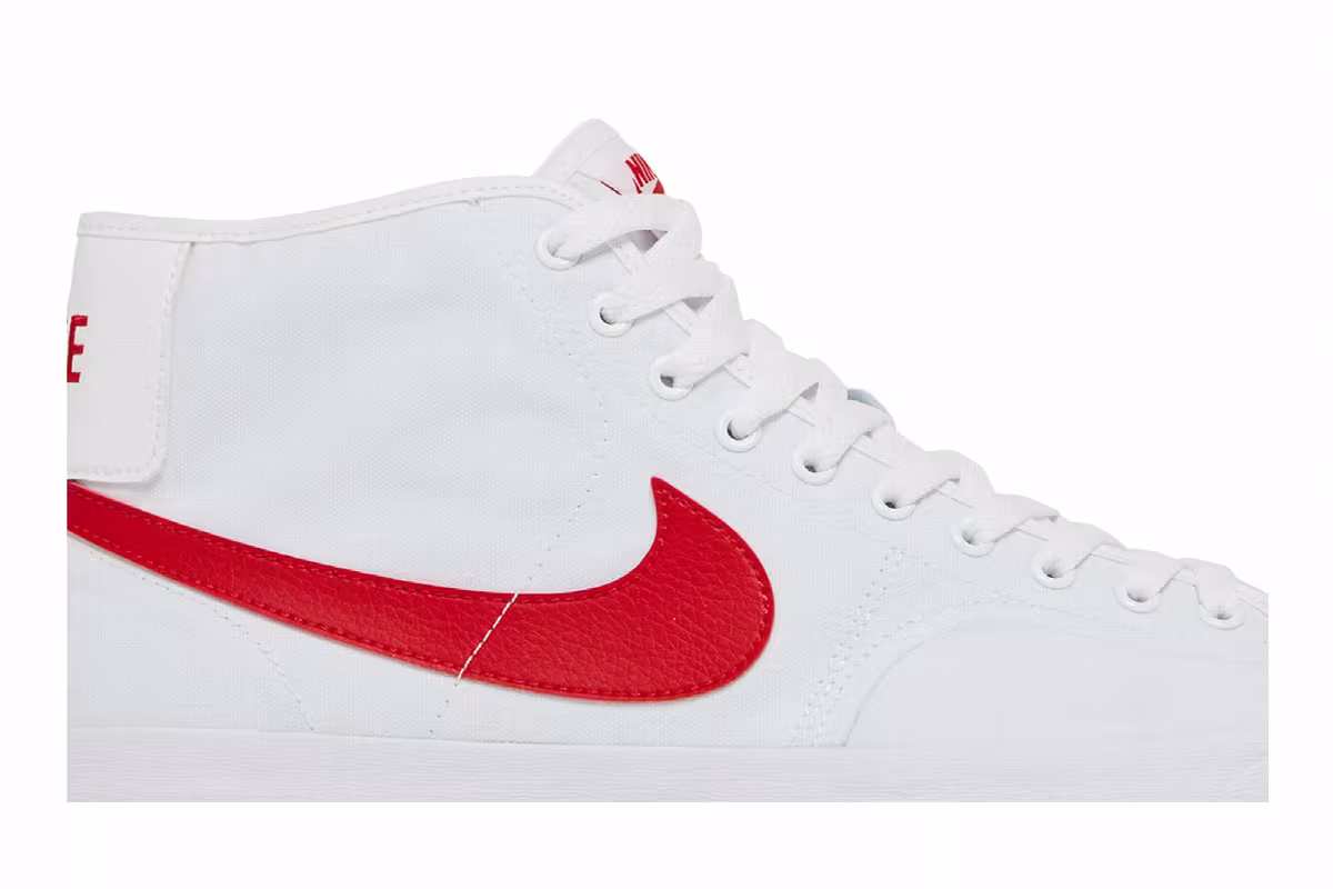 Nike Blazer Court Mid SB White University Red, view 3