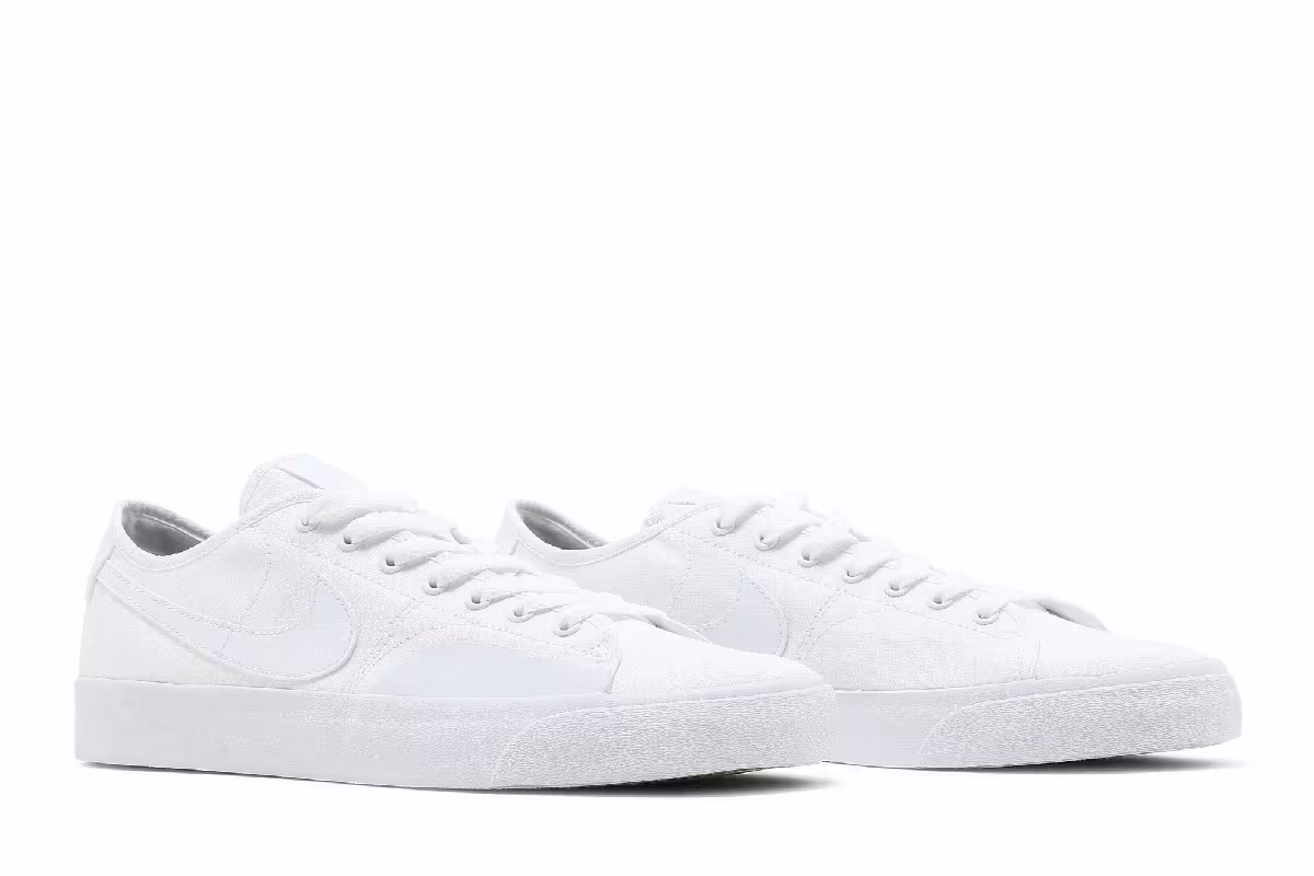 Nike Blazer Court SB Triple White, view 9