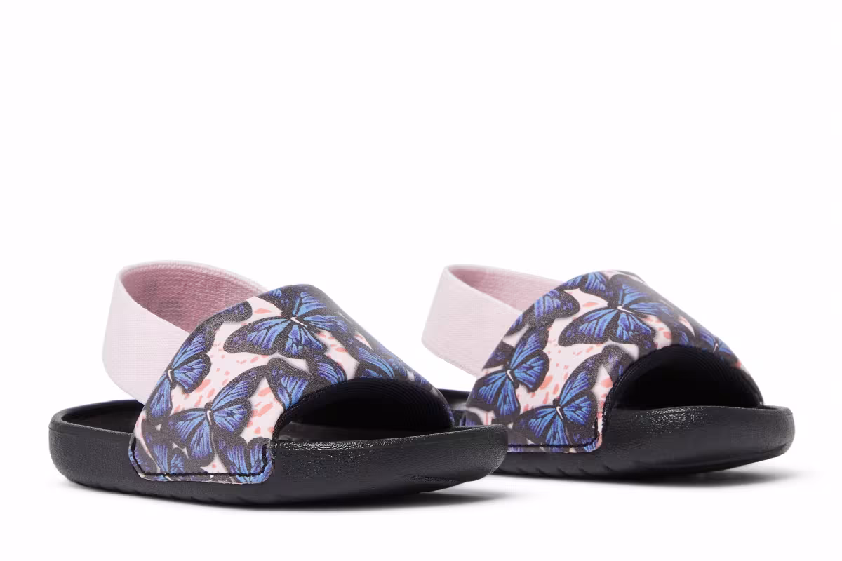 Nike Kawa Slide SE LB TD Pink Foam Butterfly, view 9