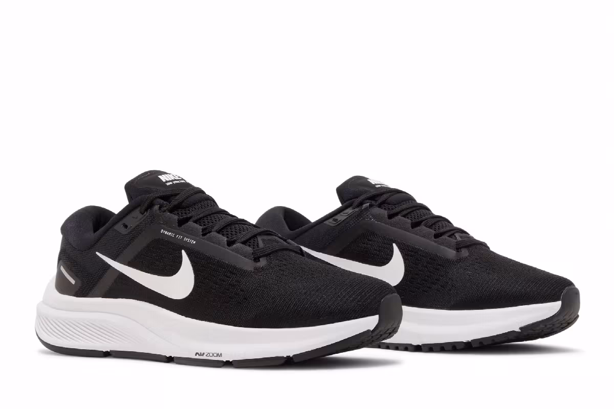Nike Women's Air Zoom Structure 24 Black White, view 9