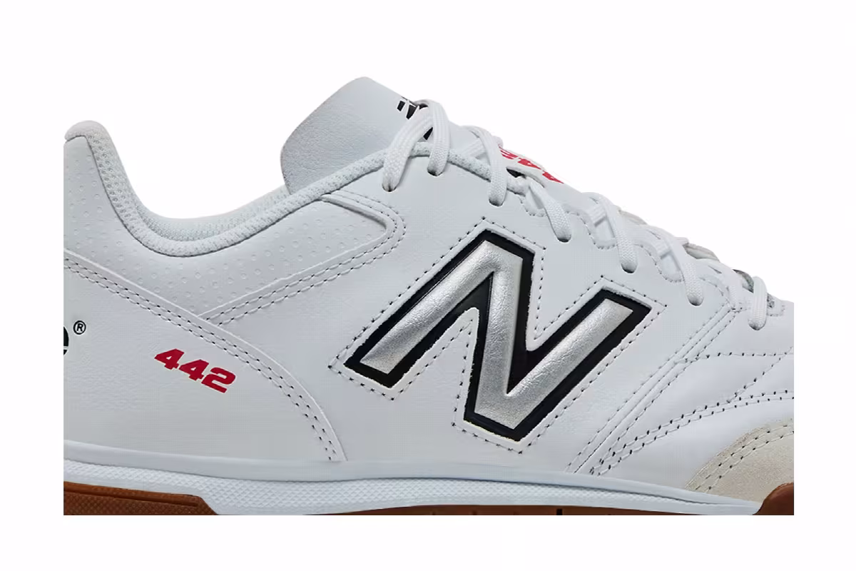 New Balance 442v2 Team IN White Black Gum, view 3