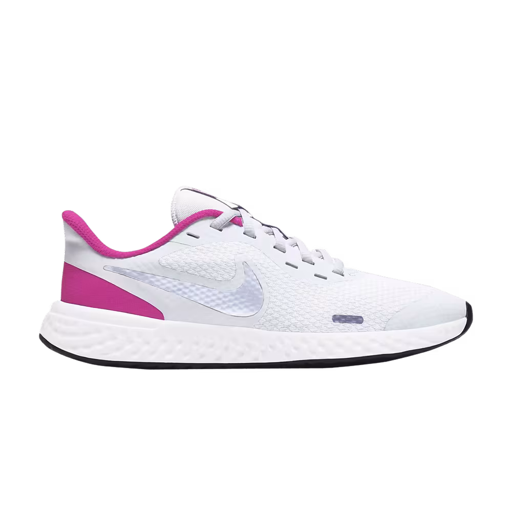 Nike Revolution 5 GS Football Grey Fireberry
