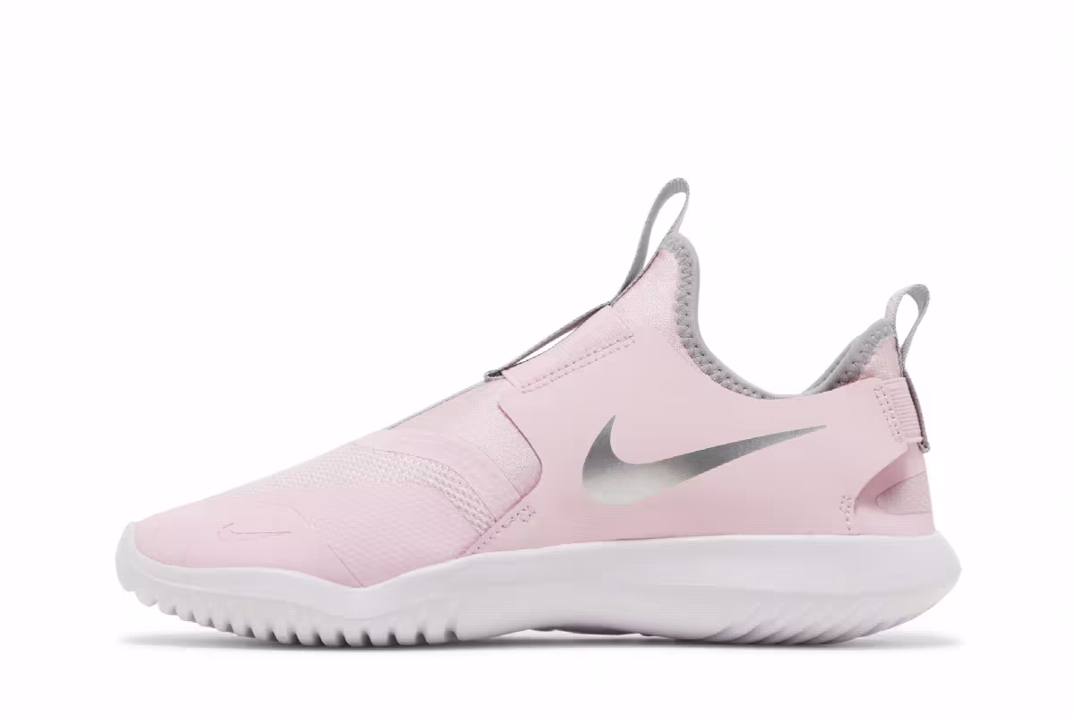 Nike Flex Runner GS Pink Foam Metallic Silver, view 4