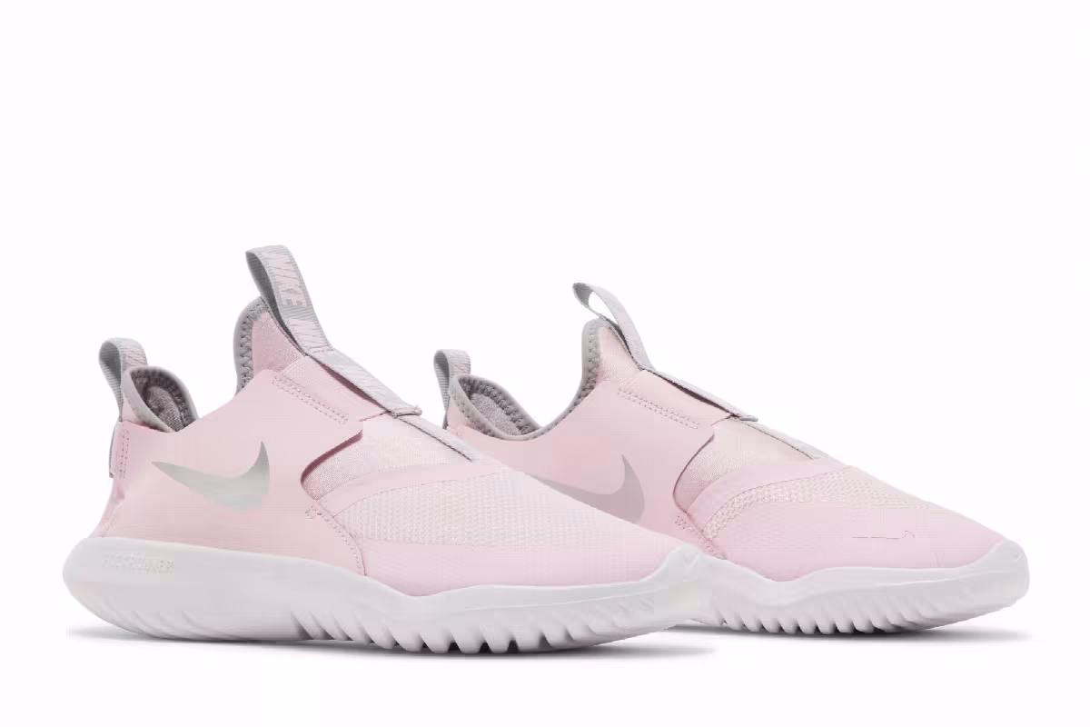 Nike Flex Runner GS Pink Foam Metallic Silver, view 9