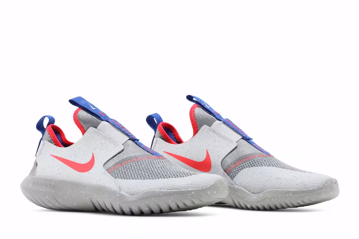 Nike Flex Runner SE GS Particle Grey Bright Crimson, view 9