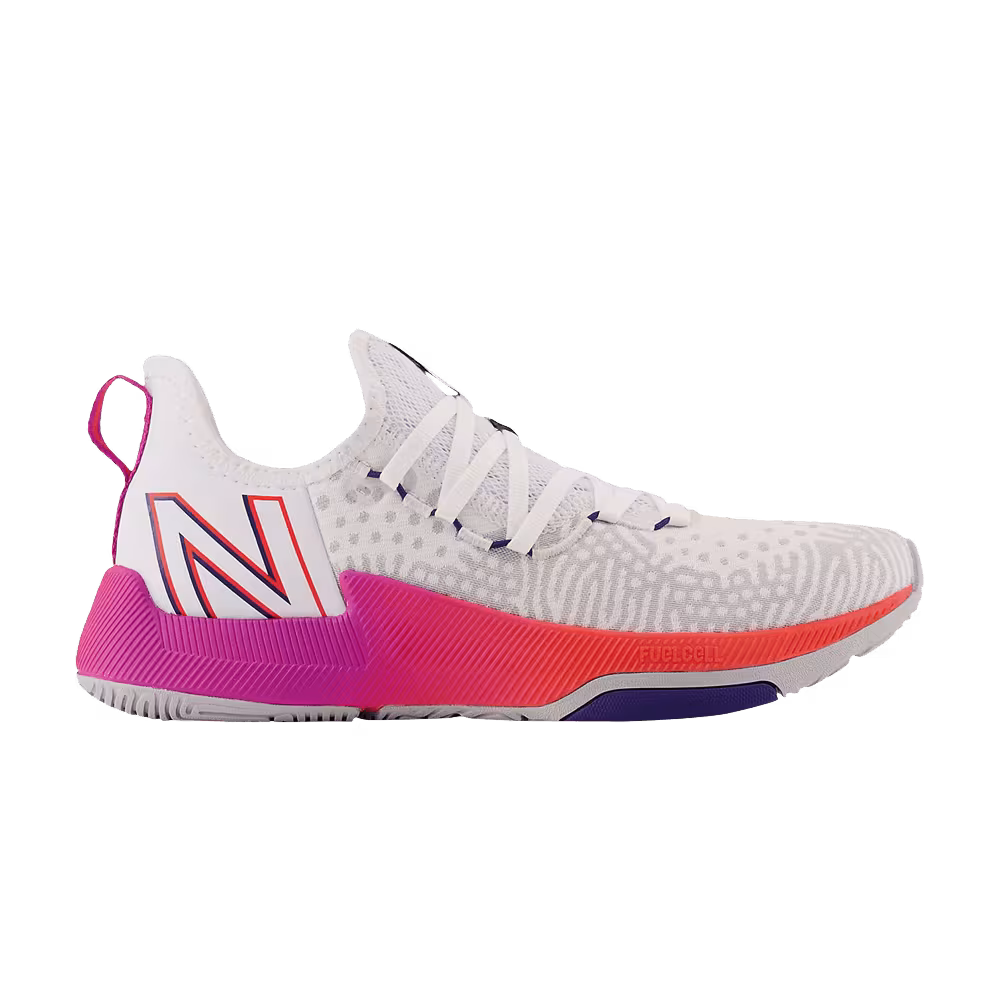 New Balance Women's FuelCell Trainer Wide White Magenta Pop