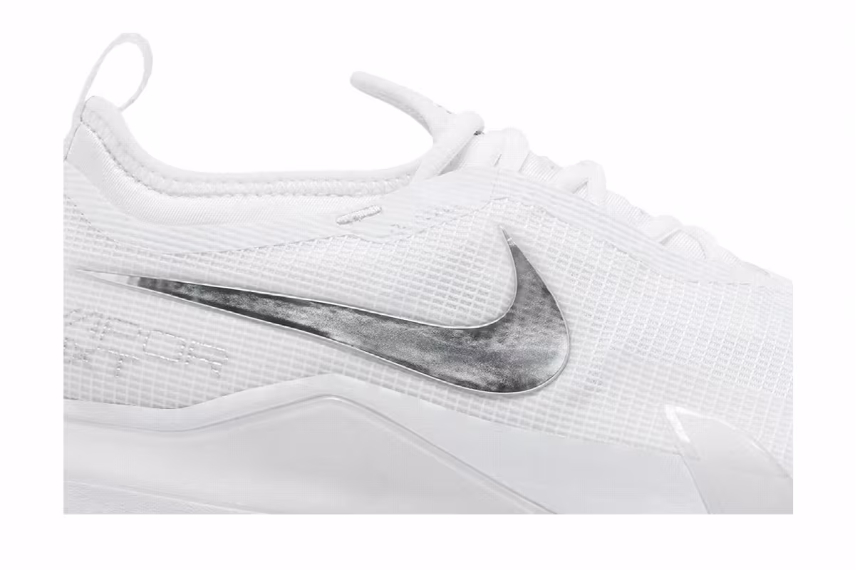 Women's NikeCourt React Vapor NXT White Metallic Silver, view 3