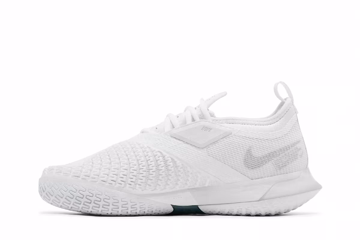 Women's NikeCourt React Vapor NXT White Metallic Silver, view 4