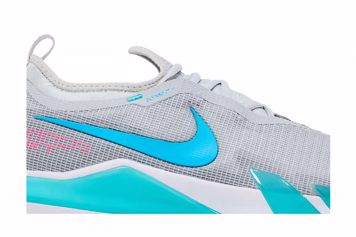 NikeCourt React Vapor NXT Grey Fog Chlorine Blue, view 3