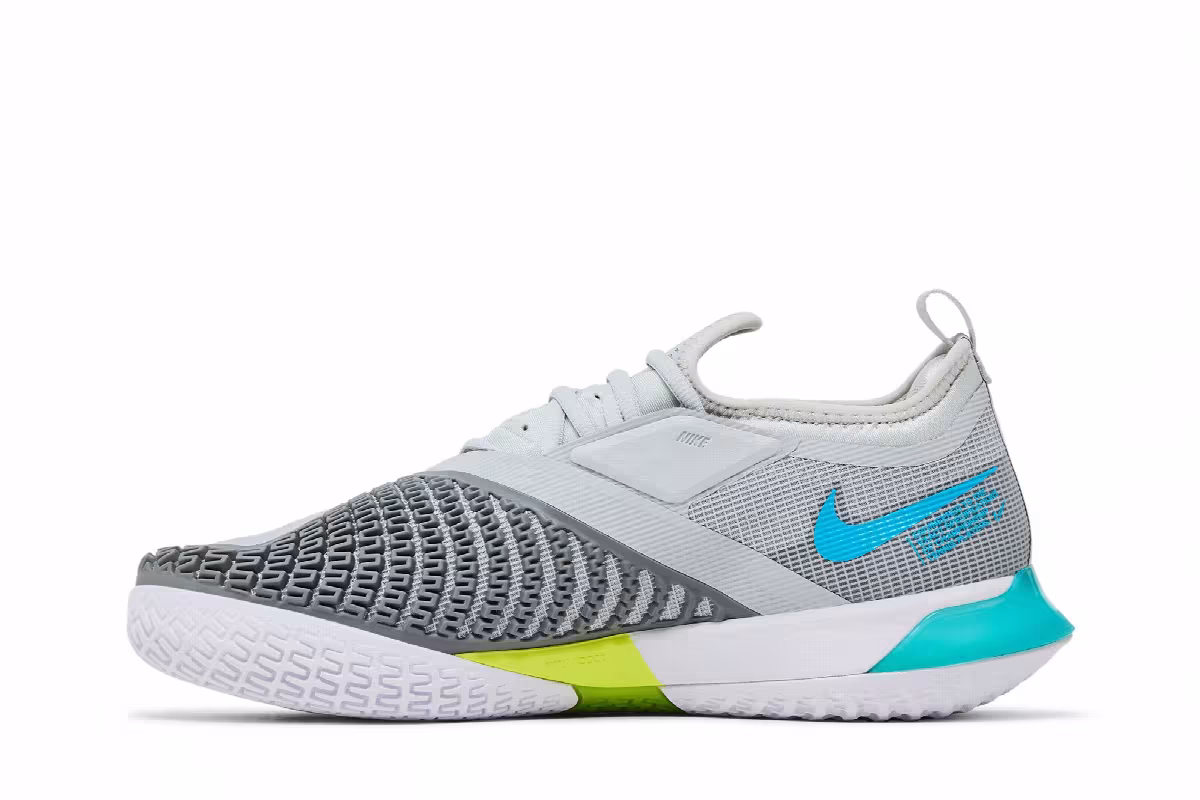 NikeCourt React Vapor NXT Grey Fog Chlorine Blue, view 4