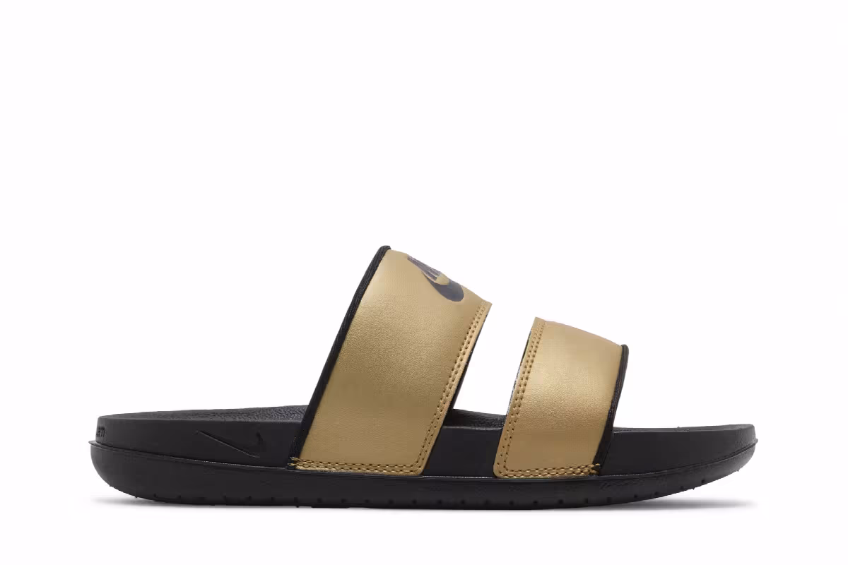 Nike Women's Offcourt Duo Slide Metallic Gold, view 2