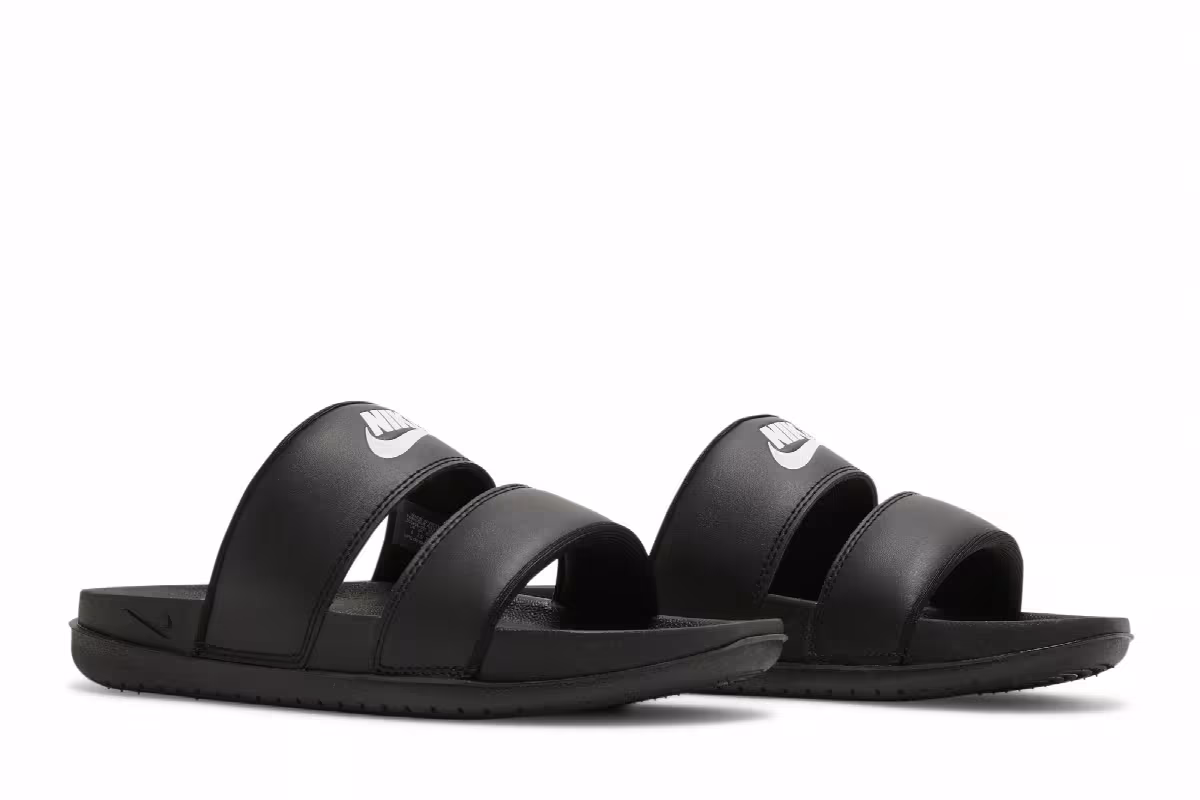 Nike Women's Offcourt Duo Slide Black White, view 9