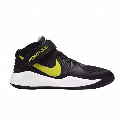 Nike Team Hustle D9 FlyEase GS 'Black High Voltage'