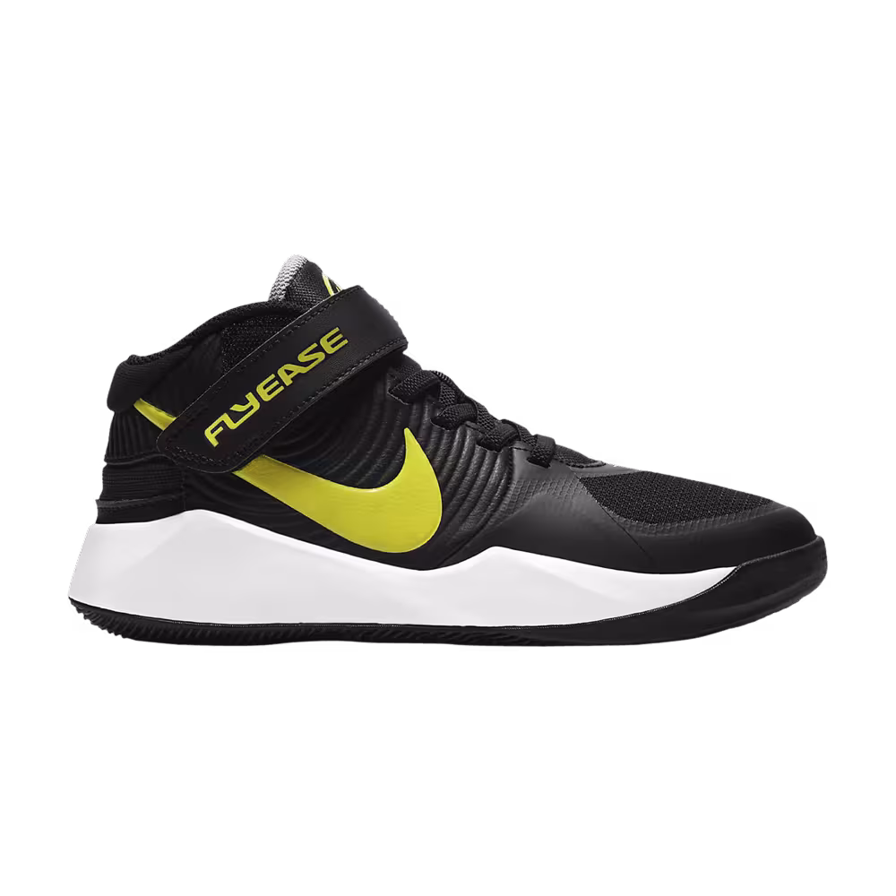Nike Team Hustle D9 FlyEase GS Black High Voltage