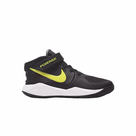 Nike Team Hustle D9 FlyEase PS 'Black High Voltage'