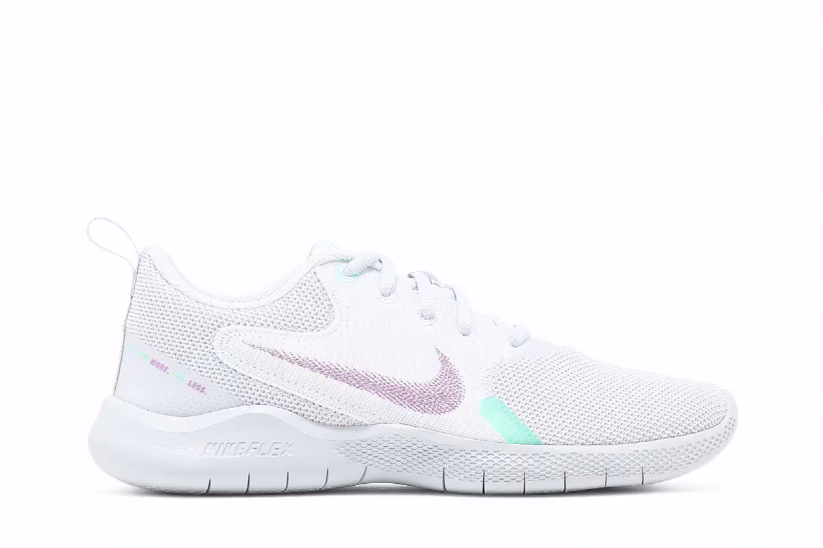 Nike Women's Flex Experience Run 10 White Violet Shock, view 2