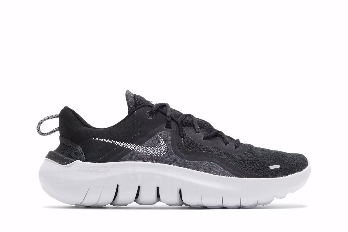 Nike Flex Run 2021 Black White, view 2