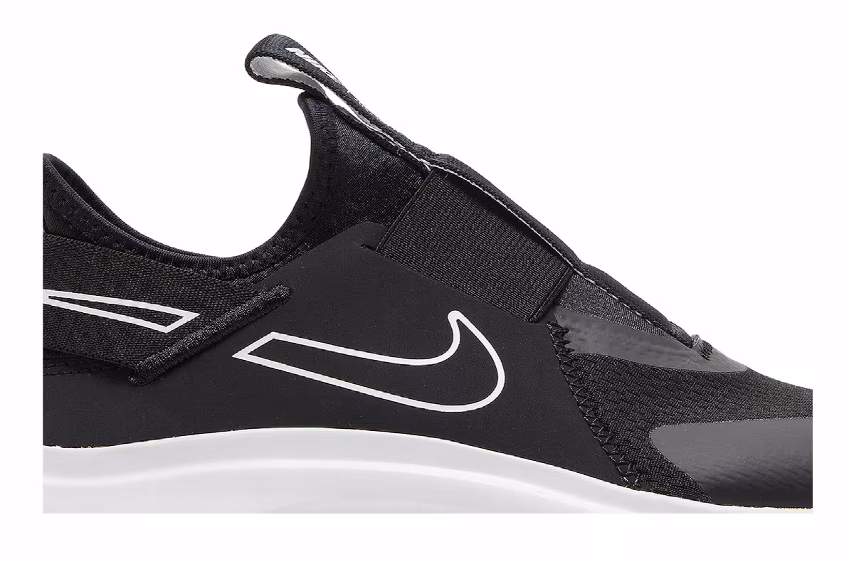 Nike Flex Plus GS Black White, view 3