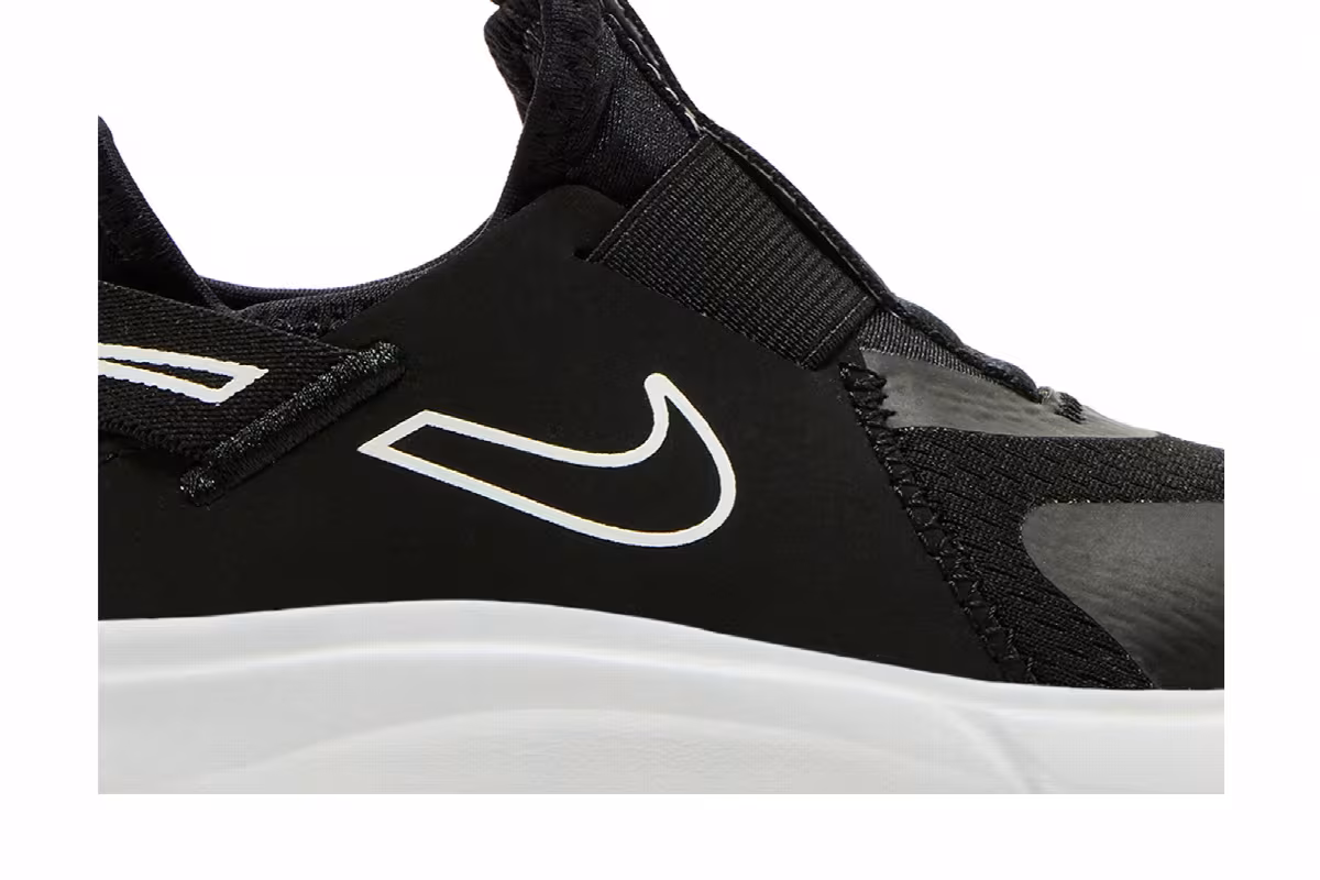 Nike Flex Plus TD Black White, view 3