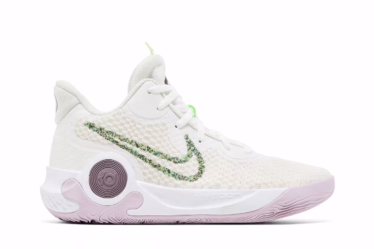 Nike KD Trey 5 IX EP White Lime Light Purple, view 2
