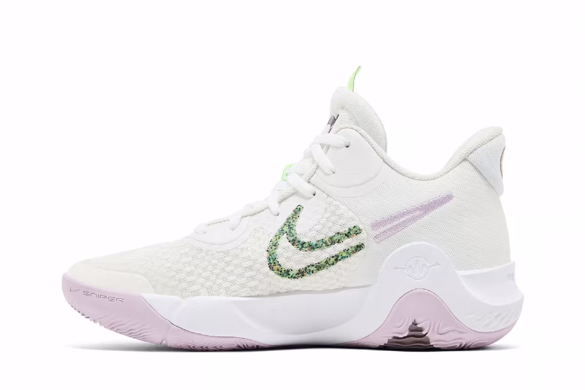 Nike KD Trey 5 IX EP White Lime Light Purple, view 4