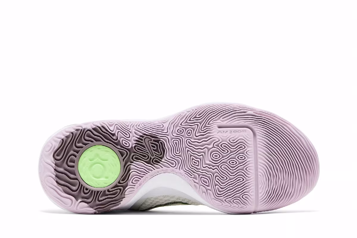 Nike KD Trey 5 IX EP White Lime Light Purple, view 5