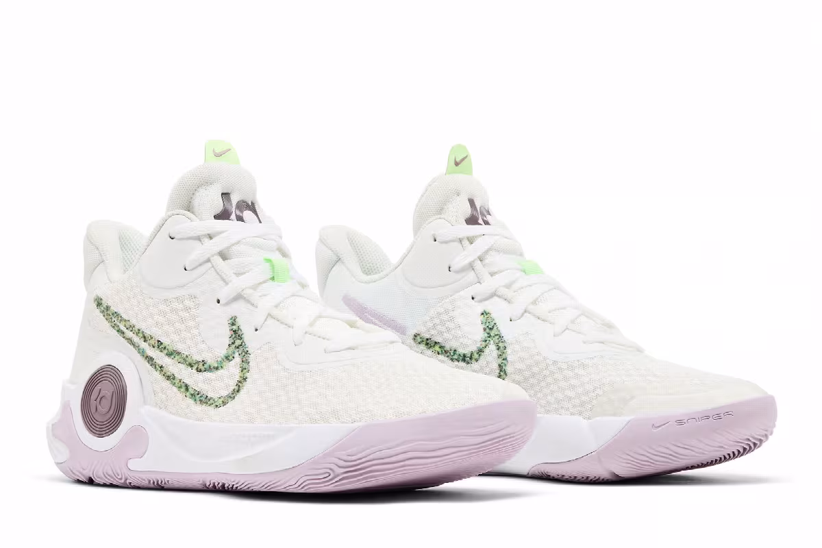 Nike KD Trey 5 IX EP White Lime Light Purple, view 9