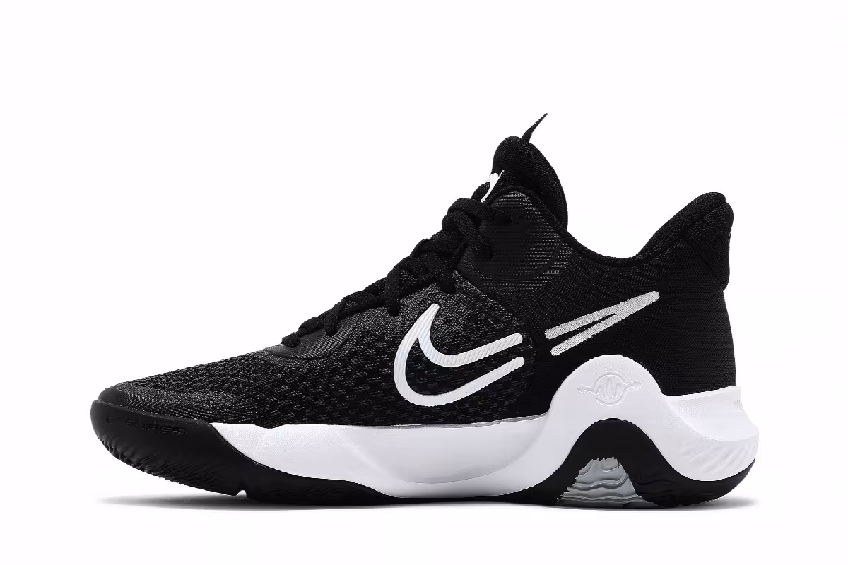 Nike KD Trey 5 IX Black White, view 4