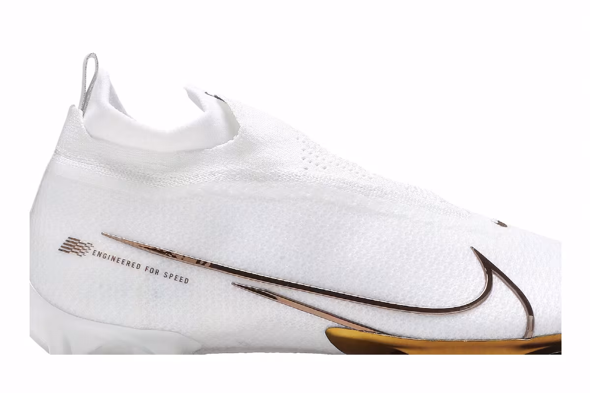Nike Vapor Edge Elite 360 Flyknit White Metallic Gold, view 3