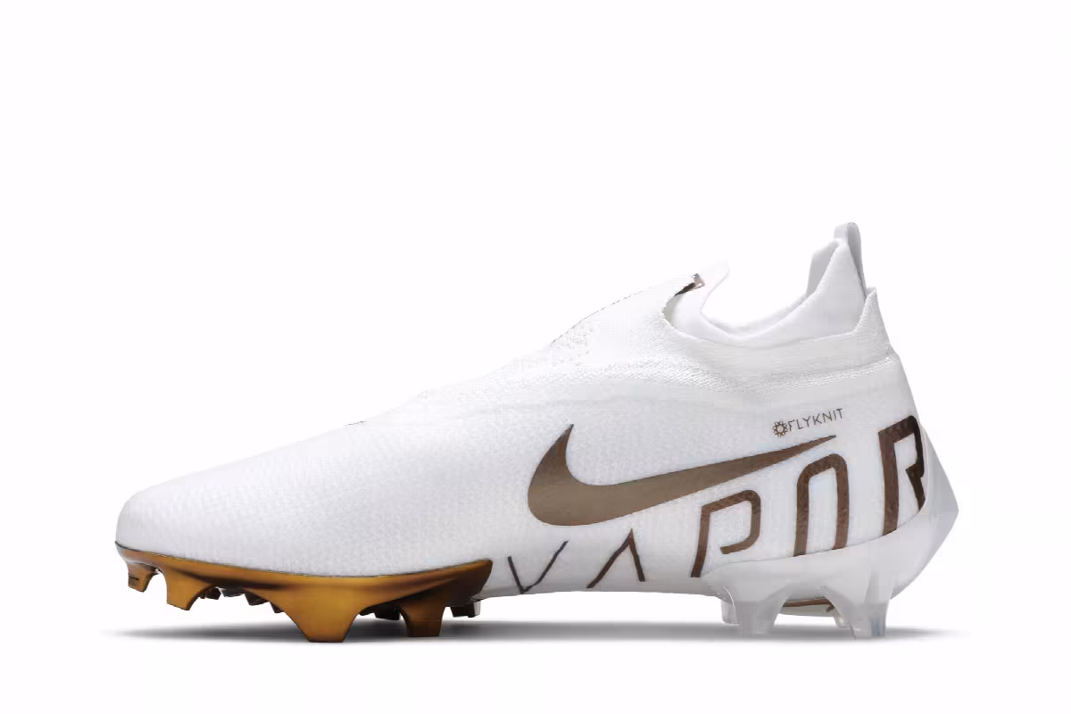 Nike Vapor Edge Elite 360 Flyknit White Metallic Gold, view 4