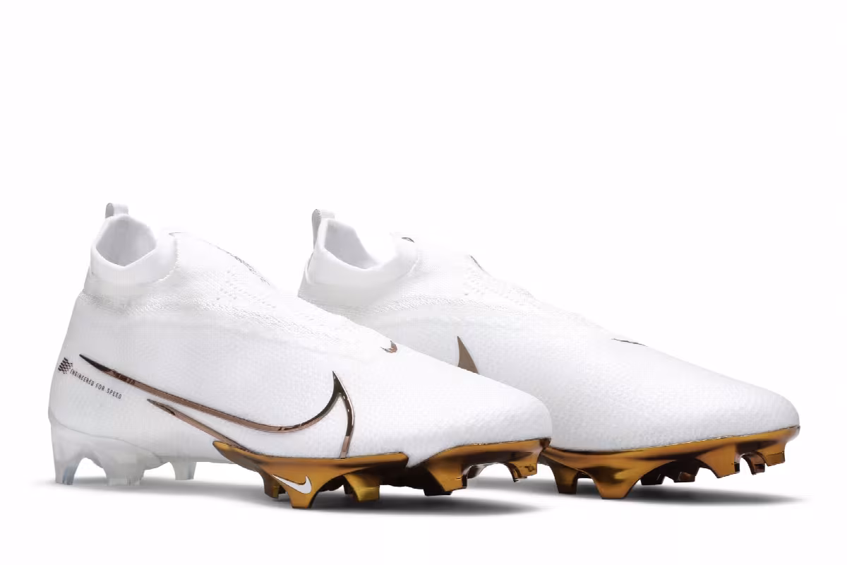 Nike Vapor Edge Elite 360 Flyknit White Metallic Gold, view 9