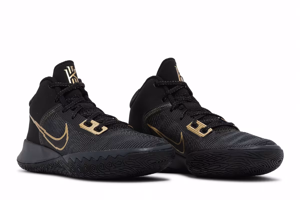 Nike Kyrie Flytrap 4 Black Metallic Gold, view 9