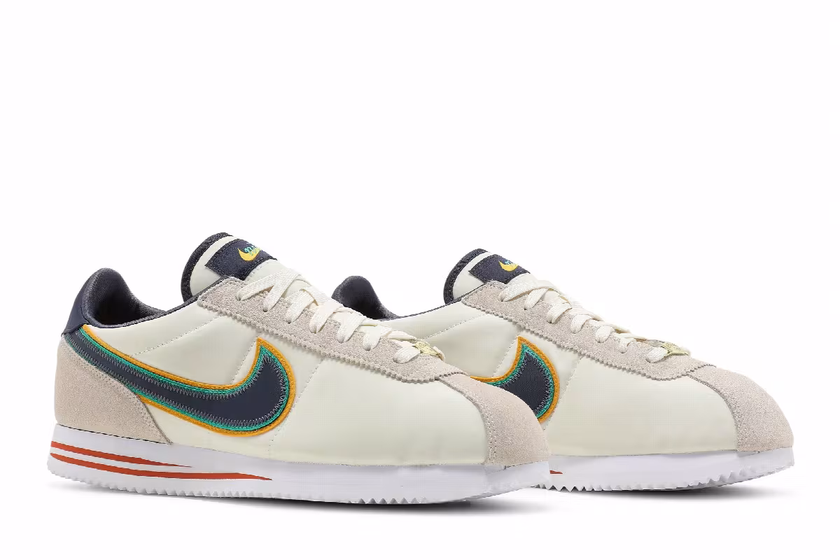 Nike Cortez Basic Premium Coconut Milk Thunder Blue, view 9